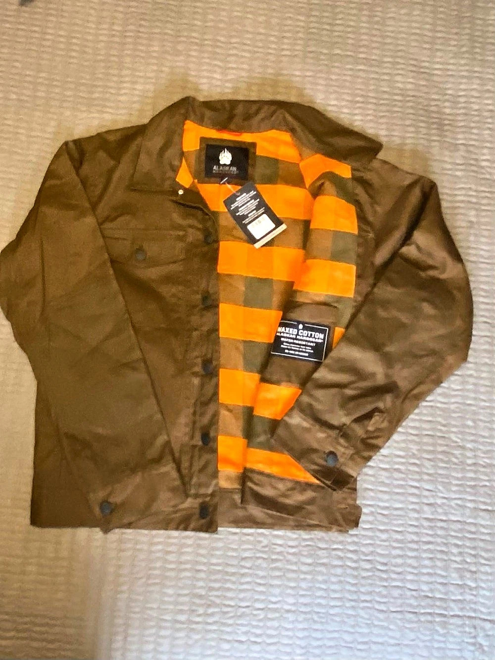Alaskan Hardgear AKHG Claimstake Waxed Trucker Jacket Cotton Plaid Jacket Medium